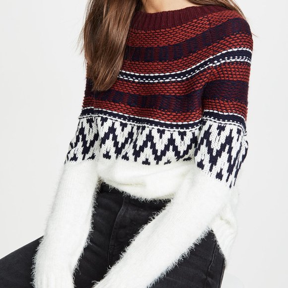 New BB Dakota Play Fair Isle Sweater - XS Ivory - Picture 2 of 9